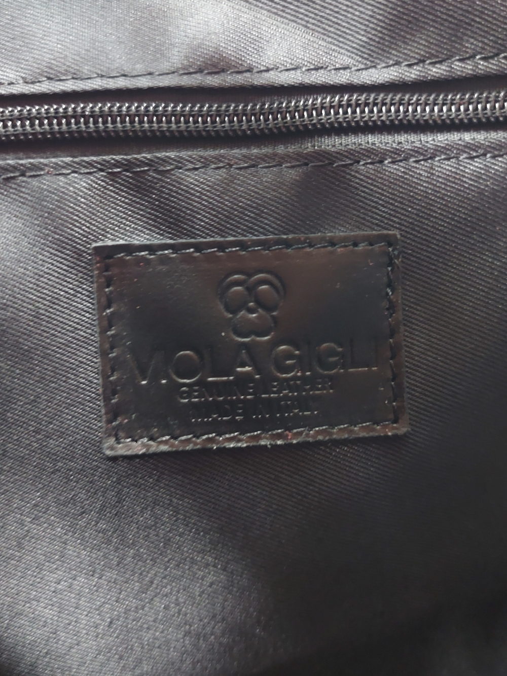 Viola Gigli Italian-Made Burgundy Floral Embossed Leather Tote - Picture 10 of 11